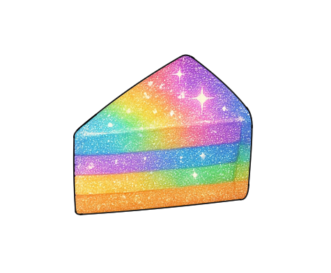 甘くてかわいくてキラキラの虹色が映えるレインボーショートケーキ