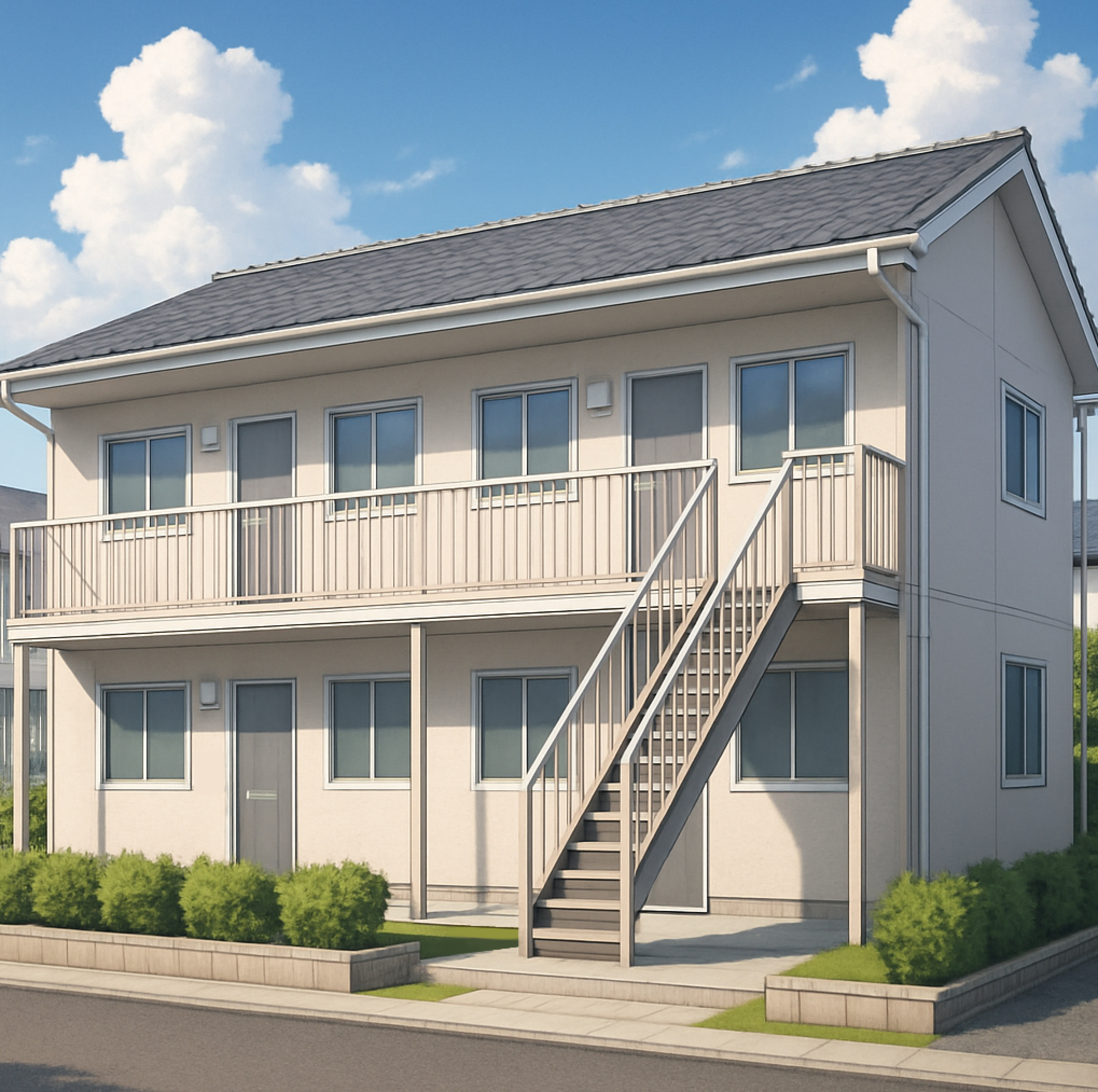 マンション・アパートの外観背景画像