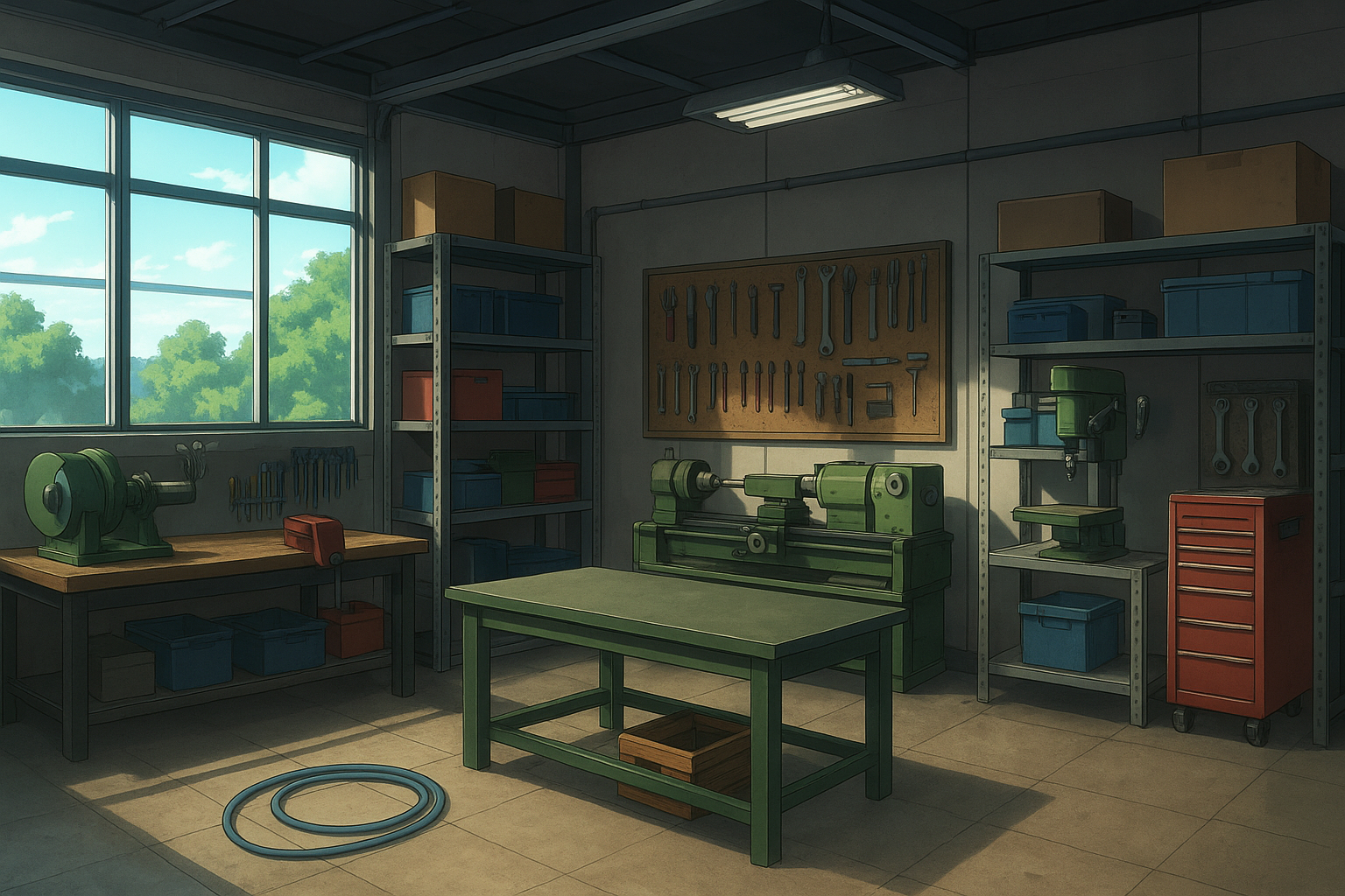 会社の仕事場の内装背景