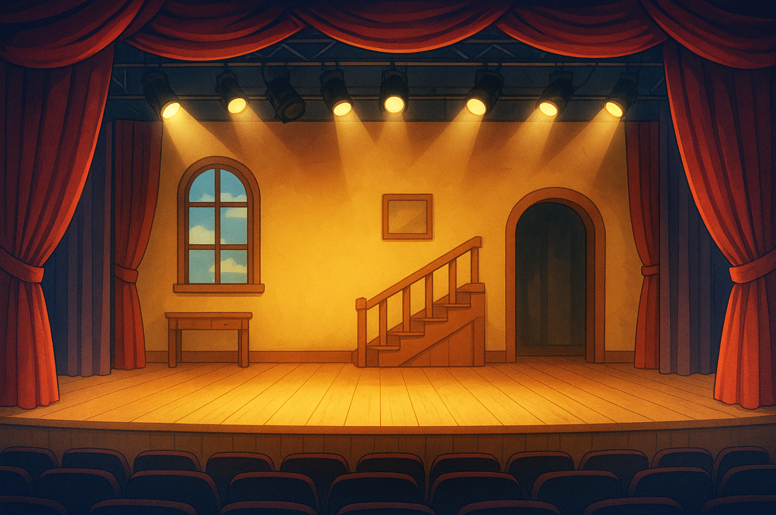 舞台風の背景 フリー素材 無料 高解像度