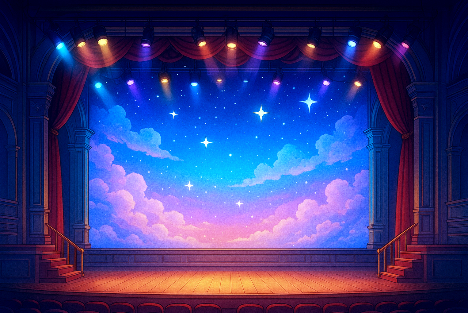 舞台風の背景 フリー素材 無料 高解像度