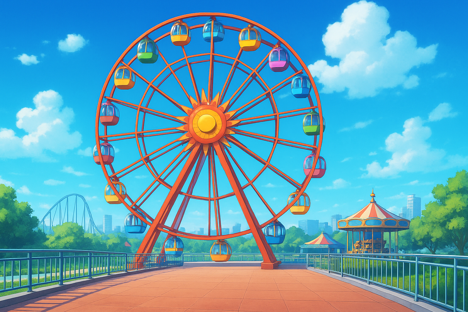 遊園地の背景 フリー素材 無料 高解像度