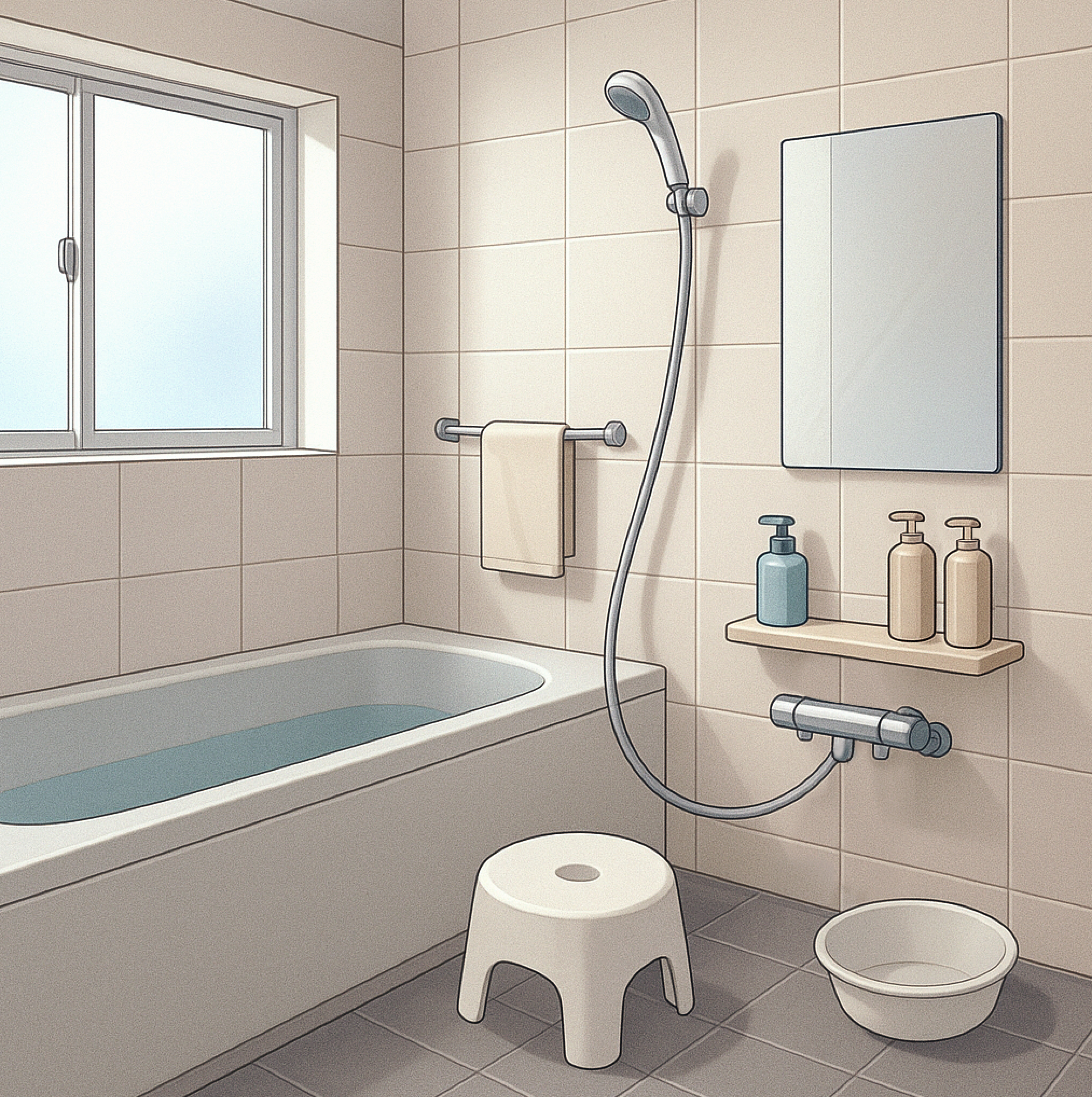 風呂風の背景 フリー素材 無料 高解像度