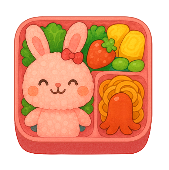 弁当のフリー小物素材｜和食・食べ物イラスト・無料・商用利用OK・高解像度