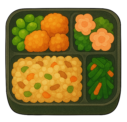 弁当のフリー小物素材｜和食・食べ物イラスト・無料・商用利用OK・高解像度