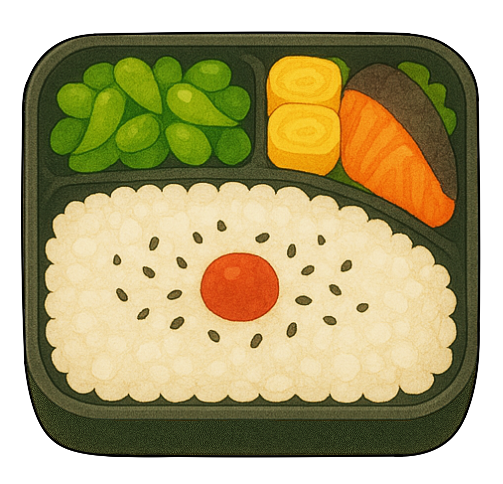 弁当のフリー小物素材｜和食・食べ物イラスト・無料・商用利用OK・高解像度