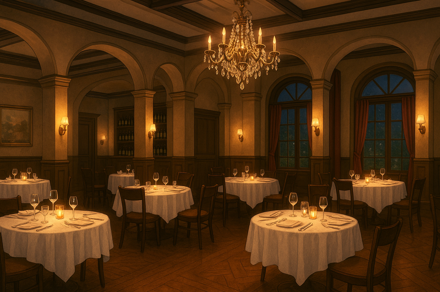 レストランの内装 フリー背景素材|商用利用OK